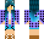 purple blue kitty girl