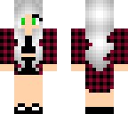 silver hair green eyes