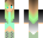 teal and green girl