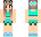 top crop girl with bow and ears