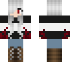white haired sweater girl