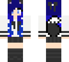 yandere wolf girl edit with bue hair