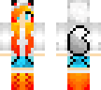 3d flaming wolf girl