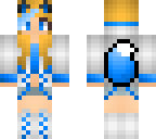 blue gamer fox girl