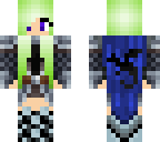 green hair warrior girl