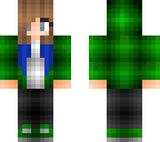green with blue tips girl