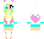 rainbow heart girl edit