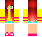 red haired neon girl