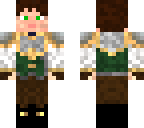 adventurer in green vest with overlay armor