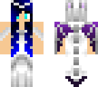 blue purple dragon girl