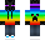enderman rainbow creeper hoodie