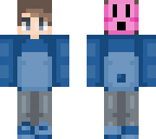 kirby in a  blue suit