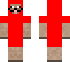 red sheep with moustache