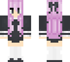 violet hair anime girl schooloutfit