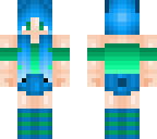 adorable blue and green panda girl