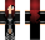 black and red haired siren