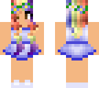 blue dress with pigtails