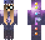 galaxy dinosaur girl