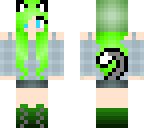green cat girl