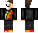 half polar bear boy with fire logo