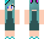 miku with towel bathing suit under