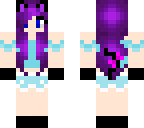 purple haired cat girl