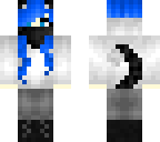 blue haired neko girl