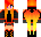 flaming girl