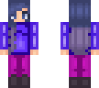 purple hair anime girl