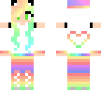 rainbow hair tiger girl with hood edit