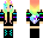 rainbow neko girl