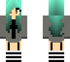 turquoise goth girl
