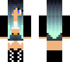 blue ombre hair girl
