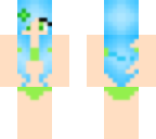 cute green bikini girl