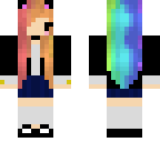 emo rainbow school uniform