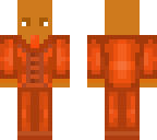 orange in a suit