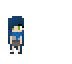 tiny pixel art girl