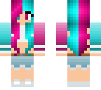 blue pink girl