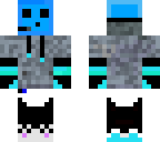 blue slime with bunny slippers