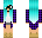 emo teal hair