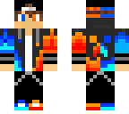 orange and blue creeper hoodie