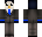 penguin in a blue suit