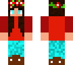 red flower girl