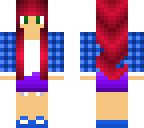 red head plaid babe