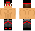 shoirtless guy red