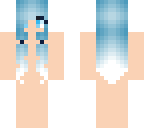 blue hair base pigtails