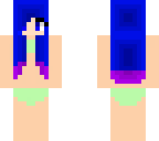 blue hair bikini