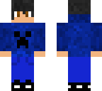 creeper hoodie blue