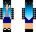 cute blue-haired emo girl
