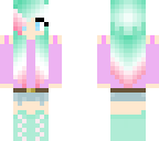 cute girl with blue and pink hair